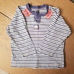 Jean Bourget Striped Sheep Boys Long Sleeve Top 4T